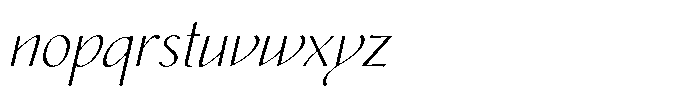APN Ochra Italic Font LOWERCASE