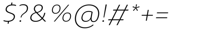 Apacible Extra Light Italic Font OTHER CHARS
