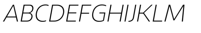 Apacible Extra Light Italic Font UPPERCASE