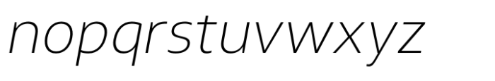 Apacible Extra Light Italic Font LOWERCASE