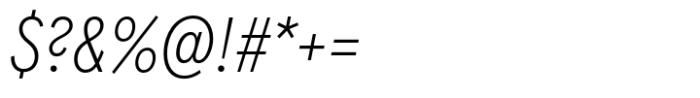 Apercu Condensed ExtraLight Italic Font OTHER CHARS