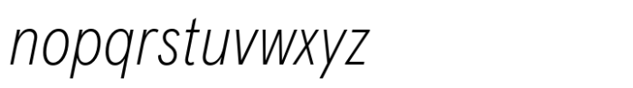 Apercu Condensed ExtraLight Italic Font LOWERCASE