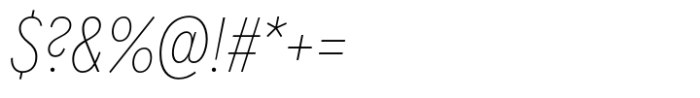 Apercu Condensed Thin Italic Font OTHER CHARS