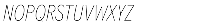 Apercu Condensed Thin Italic Font UPPERCASE