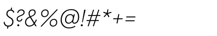 Apercu ExtraLight Italic Font OTHER CHARS