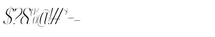 Apex Royale Italic Font OTHER CHARS