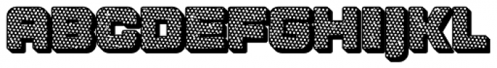 Apnea Drop Shadow Reverse Halftone Font UPPERCASE