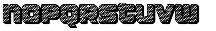 Apnea Drop Shadow Reverse Halftone Font LOWERCASE