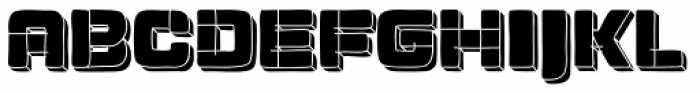 Apnea Outline 3D Fill Font UPPERCASE