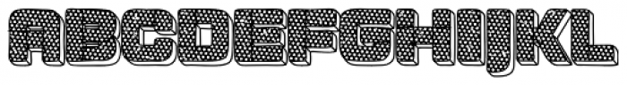 Apnea Outline 3D Reverse Halftone Font UPPERCASE