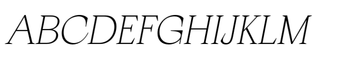 Apoc Normal Hairline Italic Font UPPERCASE