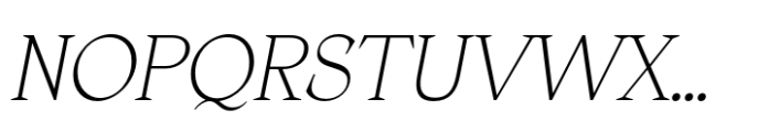 Apoc Normal Hairline Italic Font UPPERCASE