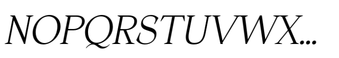 Apoc Normal Light Italic Font UPPERCASE