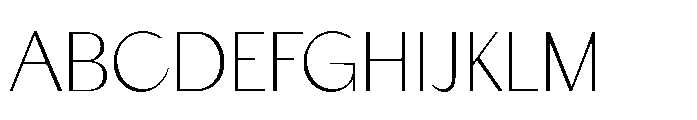 Apoc Sans Hairline Font UPPERCASE