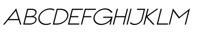 Appalachia Extended Light Italic Font UPPERCASE