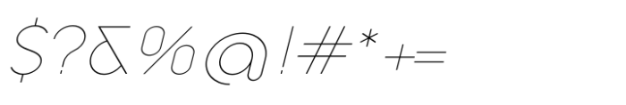 Appalachia Extended Thin Italic Font OTHER CHARS