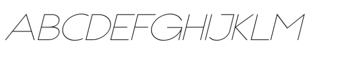 Appalachia Extended Thin Italic Font UPPERCASE