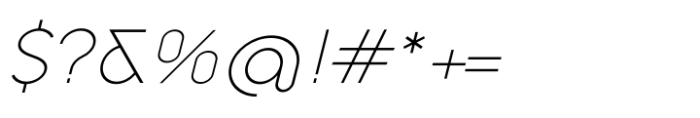 Appalachia Extended UltraLight Italic Font OTHER CHARS