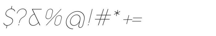 Appalachia Thin Italic Font OTHER CHARS