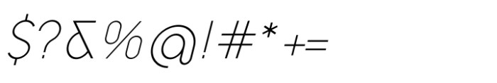 Appalachia UltraLight Italic Font OTHER CHARS