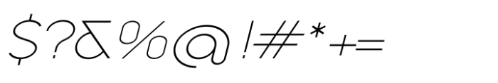 Appalachia Wide UltraLight Italic Font OTHER CHARS