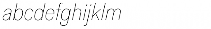 Applied Sans Condensed Thin Italic Font LOWERCASE