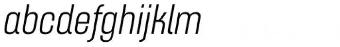 Apron Condensed Light Italic Font LOWERCASE