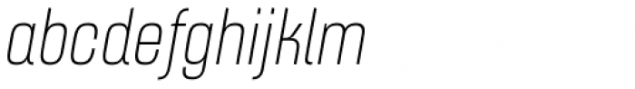 Apron Condensed Thin Italic Font LOWERCASE