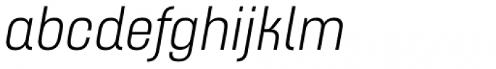 Apron Narrow Light Italic Font LOWERCASE