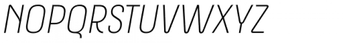 Apron Narrow Thin Italic Font UPPERCASE