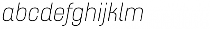 Apron Narrow Thin Italic Font LOWERCASE
