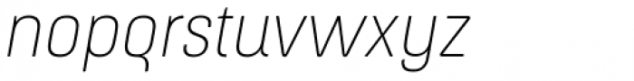 Apron Narrow Thin Italic Font LOWERCASE