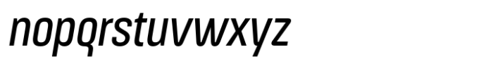 ApronNext Condensed Book Italic Font LOWERCASE