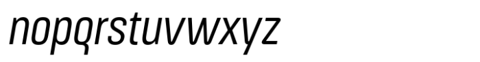 ApronNext Condensed Light Italic Font LOWERCASE