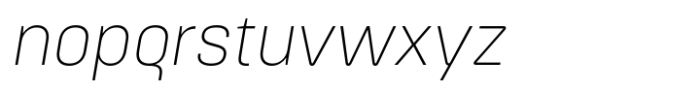 ApronNext Thin Italic Font LOWERCASE