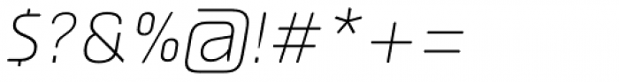 ApronSoft Thin Italic Font OTHER CHARS