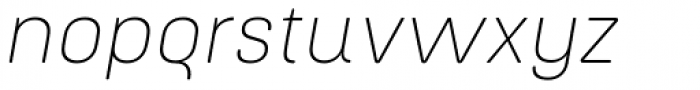 ApronSoft Thin Italic Font LOWERCASE