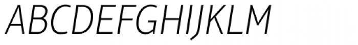 Aptifer Sans Pro Thin Italic Font UPPERCASE