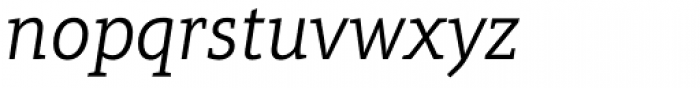 Aptifer Slab Pro Light Italic Font LOWERCASE