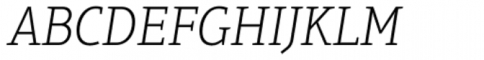 Aptifer Slab Pro Thin Italic Font UPPERCASE