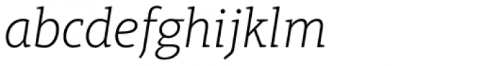 Aptifer Slab Pro Thin Italic Font LOWERCASE