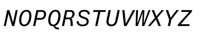 Aptos Mono Italic Font UPPERCASE