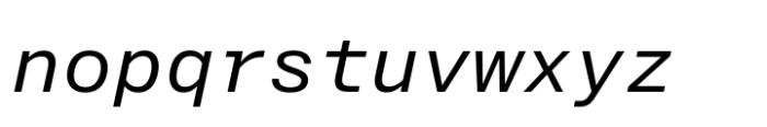Aptos Mono Italic Font LOWERCASE
