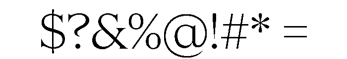 Apris Light Font OTHER CHARS
