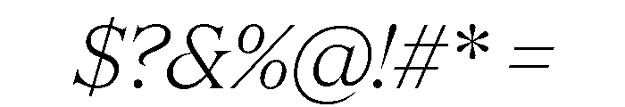 Apris LightItalic Font OTHER CHARS