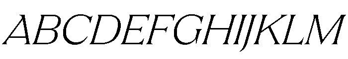 Apris LightItalic Font UPPERCASE