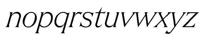 Apris LightItalic Font LOWERCASE