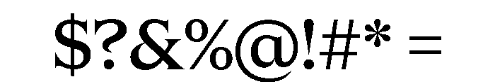 Apris Medium Font OTHER CHARS