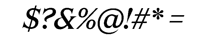 Apris MediumItalic Font OTHER CHARS