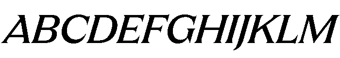 Apris MediumItalic Font UPPERCASE